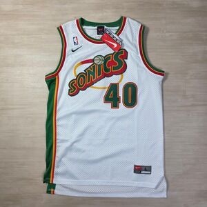 Vintage Nike Shawn Kemp Seattle Supersonics Sonics #40 Jersey Size Large New